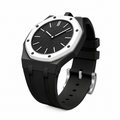 AP X Swatch Royal Pop Watch Black White Silicone Straps @ 12 o'clock