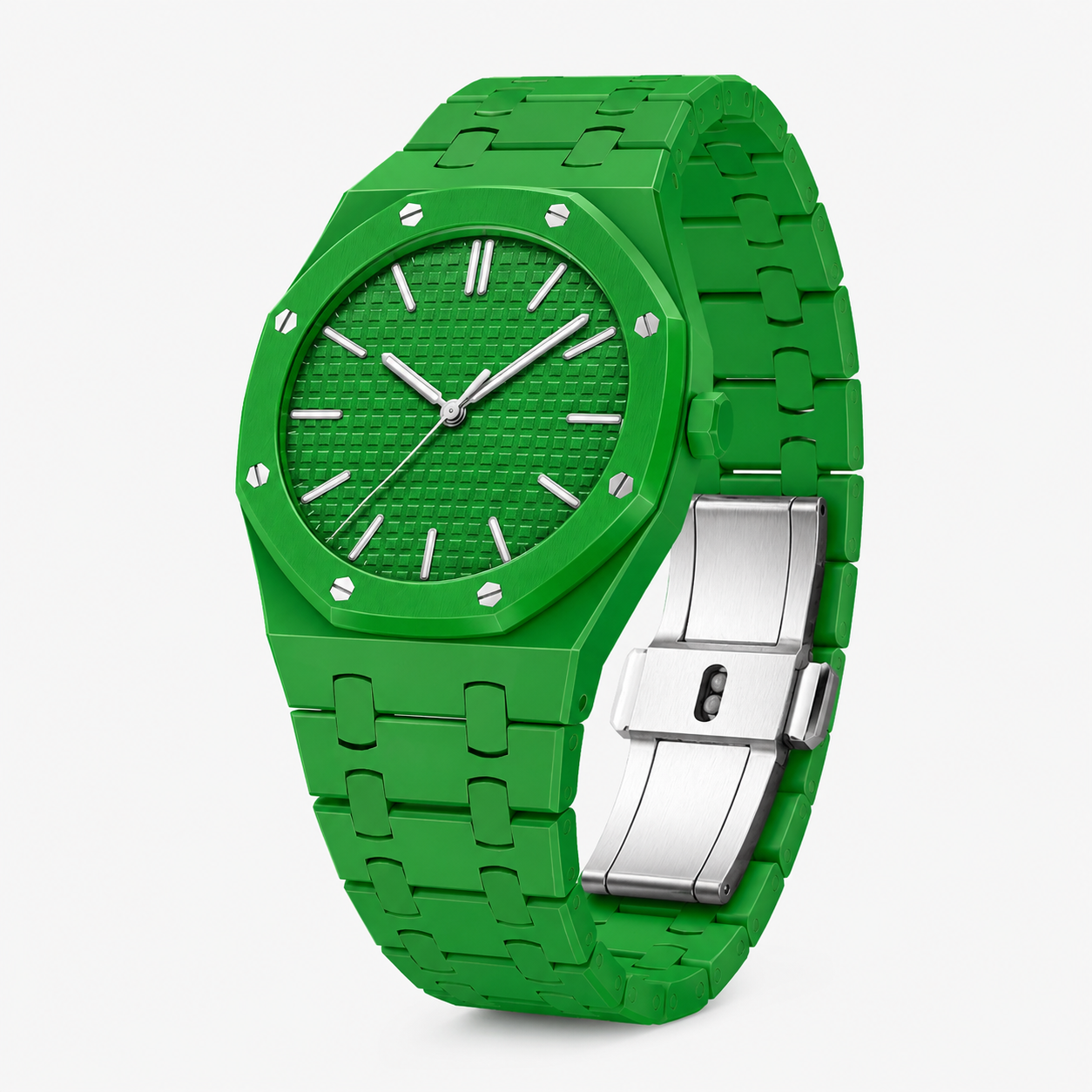 AP X Swatch Royal Pop Watch Green Bioceramic Straps @ 12 o'clock