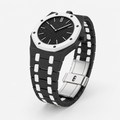 AP X Swatch Royal Pop Watch Black White Bioceramic Straps @ 12 o'clock