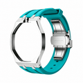 AP X Swatch Royal Pop Stainless Steel Case Sky Blue Silicone Straps @12 o'clock