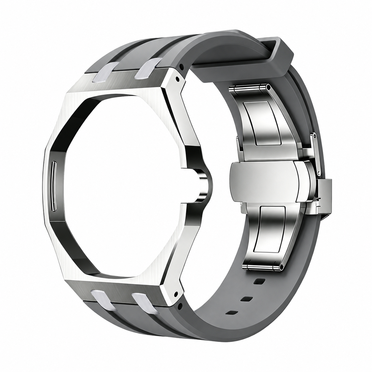 AP X Swatch Royal Pop Stainless Steel Case Grey Silicone Straps @3 o'clock