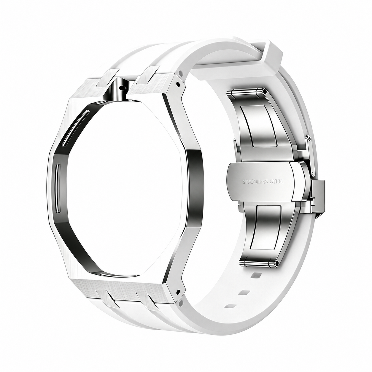 AP X Swatch Royal Pop Stainless Steel Case White Silicone Straps @12 o'clock
