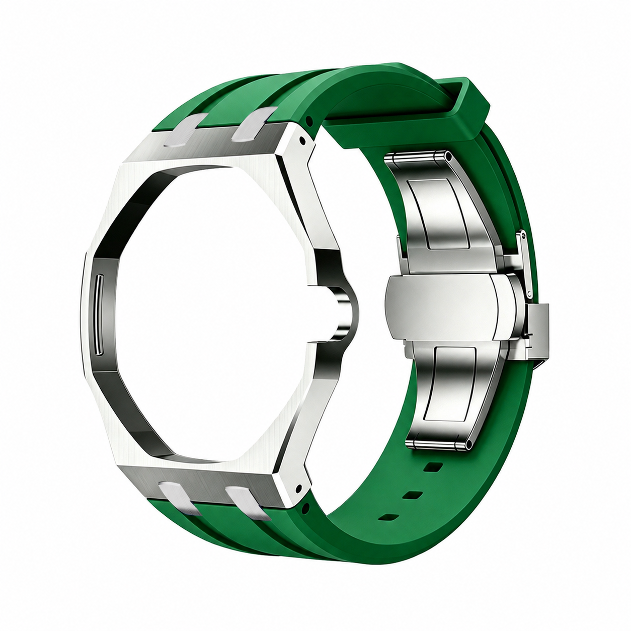 AP X Swatch Royal Pop Stainless Steel Case Green Silicone Straps @3 o'clock