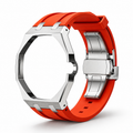 AP X Swatch Royal Pop Stainless Steel Case Orange Silicone Straps @3 o'clock
