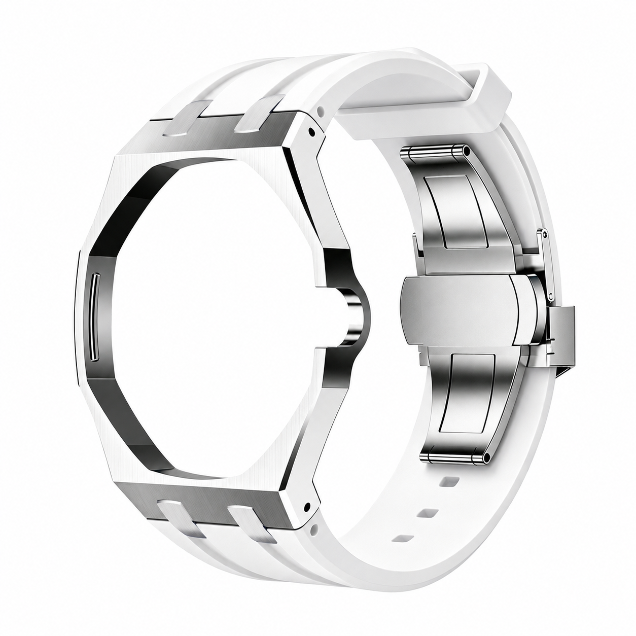 AP X Swatch Royal Pop Stainless Steel Case White Silicone Straps @3 o'clock