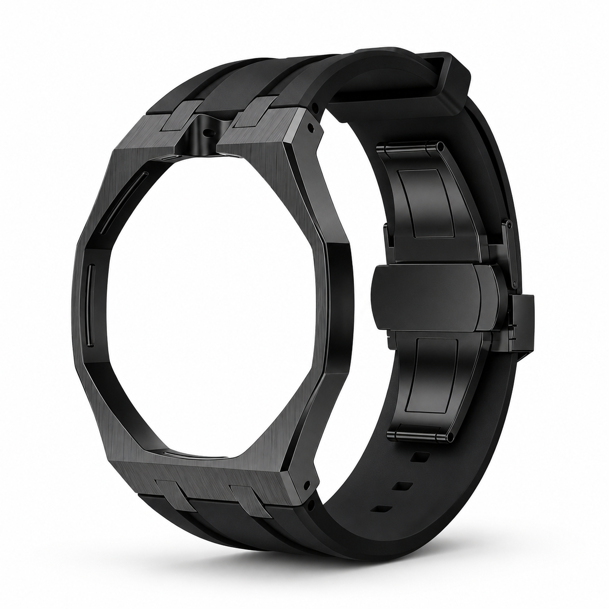 AP X Swatch Royal Pop Black Stainless Steel Case Black Silicone Straps @12 o'clock