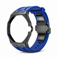 AP X Swatch Royal Pop Black Stainless Steel Case Blue Silicone Straps @3 o'clock