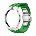 AP X Swatch Royal Pop Stainless Steel Case Green Silicone Straps @12 o'clock