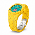 AP X Swatch Royal Pop Watch Yellow Bioceramic Straps @ 3 o'clock