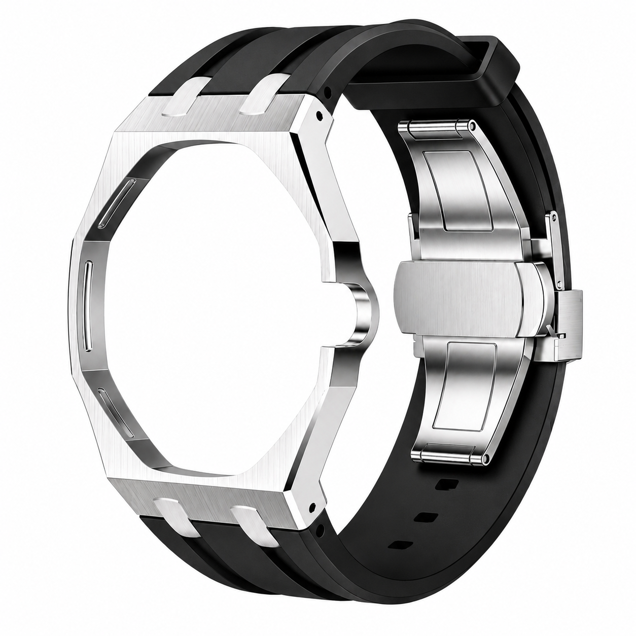 AP X Swatch Royal Pop Stainless Steel Case Black Silicone Straps @3 o'clock