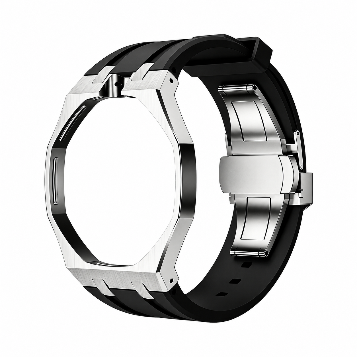 AP X Swatch Royal Pop Stainless Steel Case Black Silicone Straps @12 o'clock