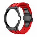 AP X Swatch Royal Pop Black Stainless Steel Case Red Silicone Straps @3 o'clock