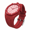 AP X Swatch Royal Pop Watch Red Silicone Straps @ 12 o'clock